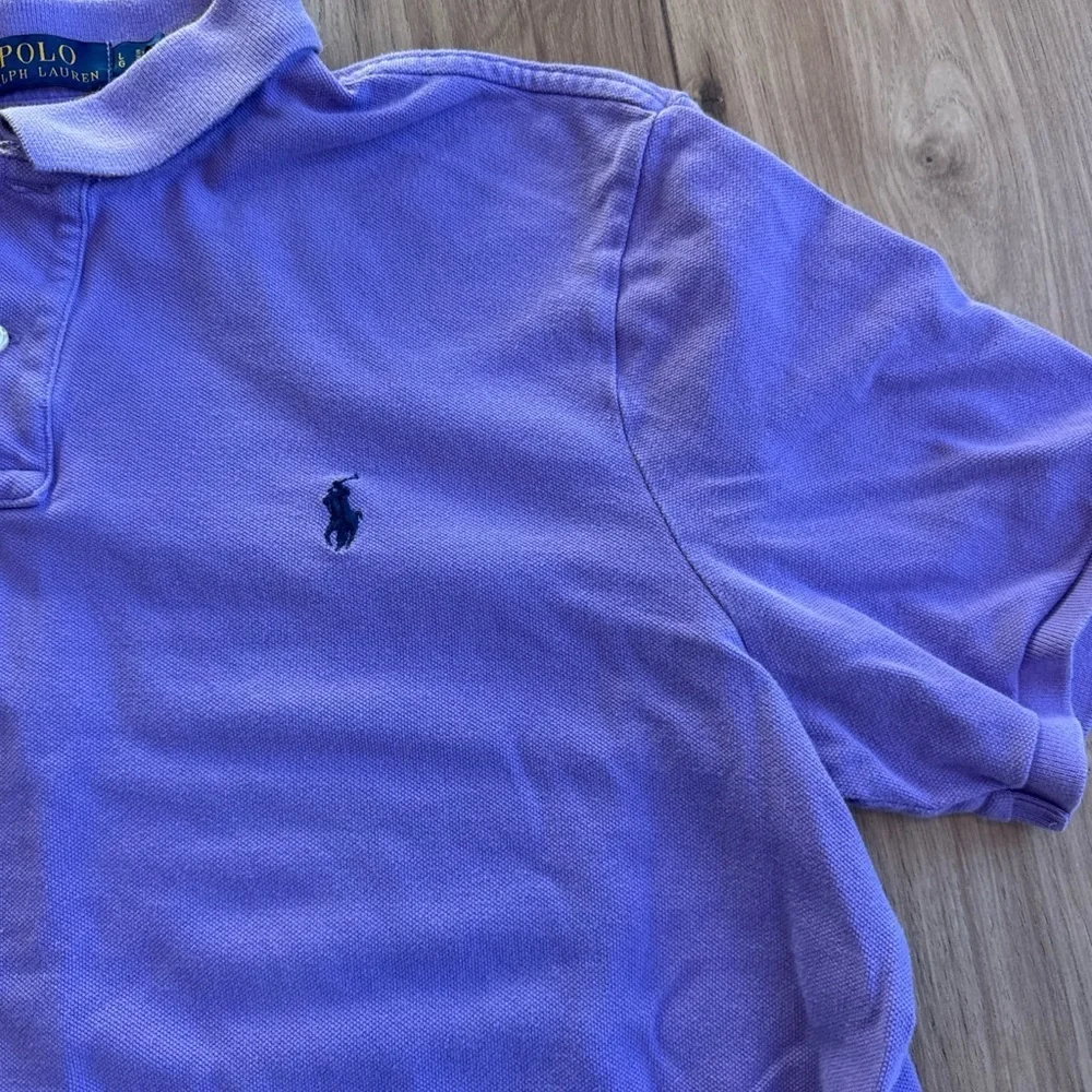 Polo Ralph Lauren Mens Size L Classic Fit Purple Short Sleeve Polo Pony Shirt